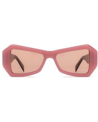 Retrosuperfuture Tempio Rectangular Frame Sunglasses - Pink
