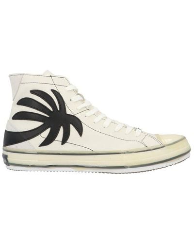 Palm Angels High-top Vulcanized Sneakers - White