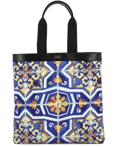 Dolce & Gabbana "maiolica" Shoulder Bag - Blue