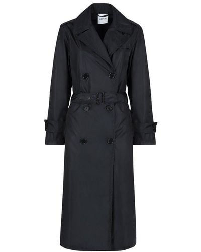 Aspesi Techno Fabric Trench Coat - Black