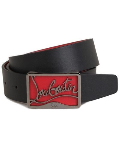Christian Louboutin Ricky Leather Belt - Red