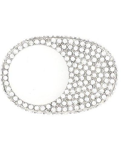 Coperni Swipe Embellished Ring - White