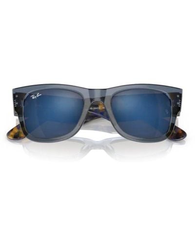 Ray-Ban Mega Wayfarer Square Frame Sunglasses - Blue