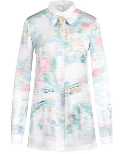 Loewe Shirt In Viscose And Silk - Multicolour