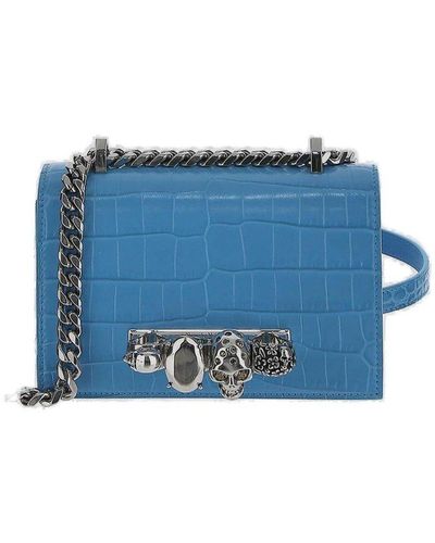 Alexander McQueen Jeweled Bag - Blue