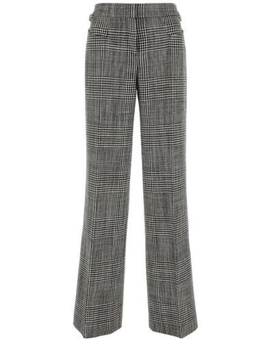 Tom Ford Straight-leg Houndstooth Tailored Trousers - Grey
