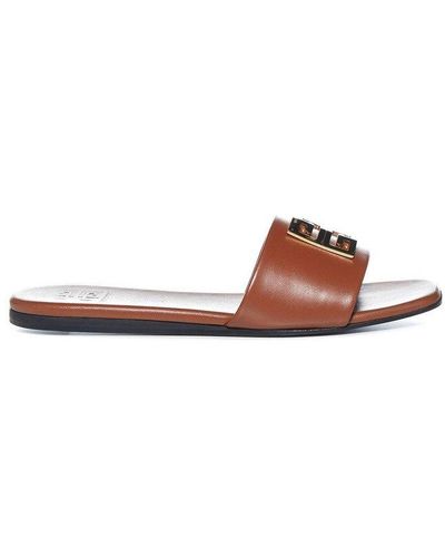 Givenchy 4g Motif Flat Sandals - Brown