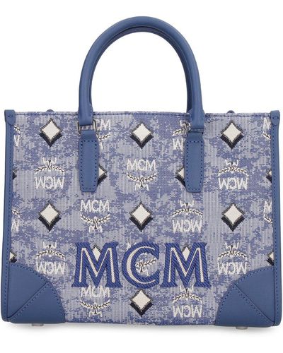 MCM Canvas Handbag - Blue