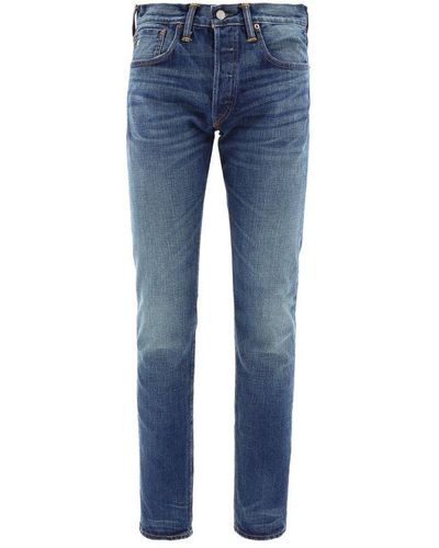 Ralph Lauren Rrl Hillsview Wash-effect Jeans - Blue