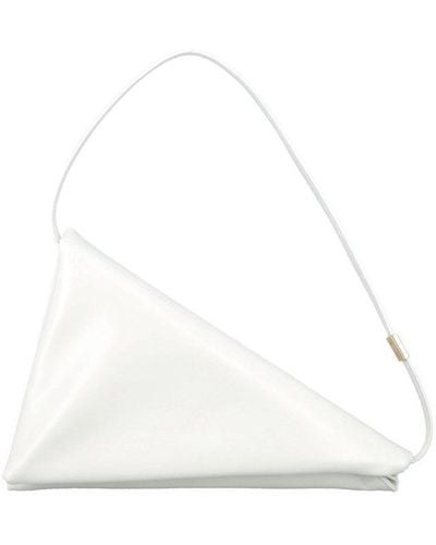 Marni Prisma Triangle Shoulder Bag - White