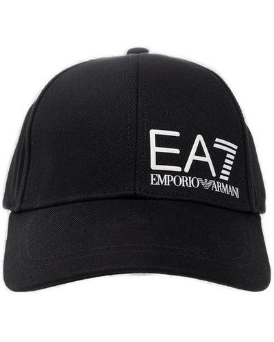 EA7 Logo-printed Baseball Cap - Black