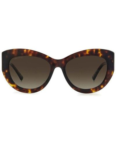 Jimmy Choo Butterfly Frame Sunglasses - Brown