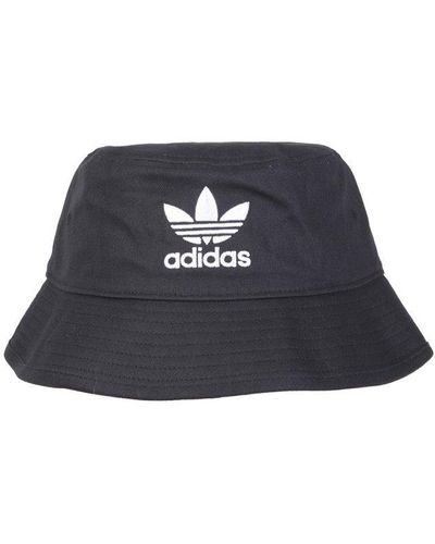adidas Originals Logo Embroidered Buket Hat - Black
