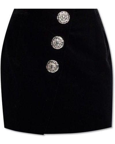 Balmain Velvet Skirt - Black