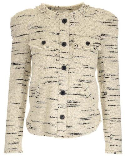 Isabel Marant Slub-detail Button-up Jacket - Natural