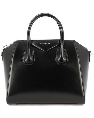 Lemaire Antigona Mini Leather Tote Bag - Black