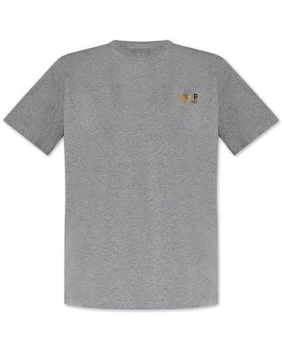 Golden Goose T-shirt With Logo - Grey