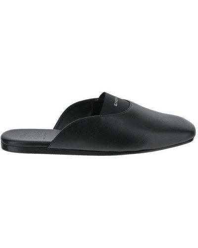 Givenchy Square Toe Slip-on Mules - Black
