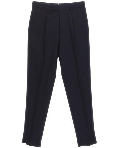 ZEGNA Pressed Crease Tailored Trousers - Blue