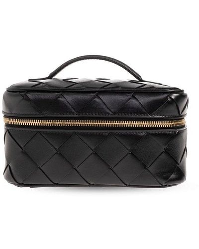 Bottega Veneta Intrecciato East / West Zipped Vanity Case - Black