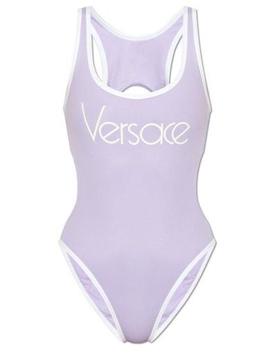 Versace Sleeveless One Piece Swimsuit - Purple