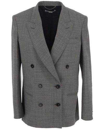 Stella McCartney Oversized Double-breasted Jacket - Grey