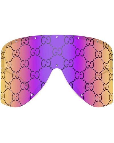 Gucci Shield Frame Sunglasses - Metallic