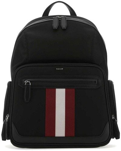 Bally Chapmay Stripe-detailed Backpack - Black