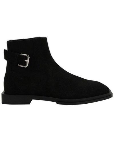 Alexander McQueen Suede Ankle Boots, - Black