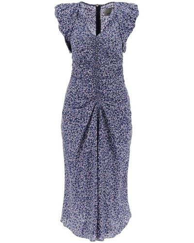 Isabel Marant Gilya Printed Midi Dress - Blue