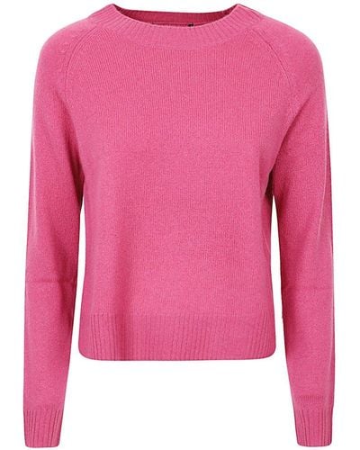 Weekend by Maxmara Relaxed Fit Crewneck Sweater - Pink
