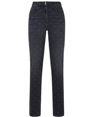 Givenchy 4g Motif Skinny Jeans - Blue