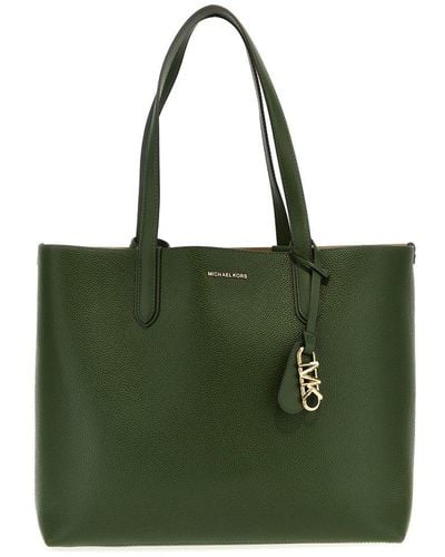 MICHAEL Michael Kors Large Eliza Reversible Leather Tote Bag - Green