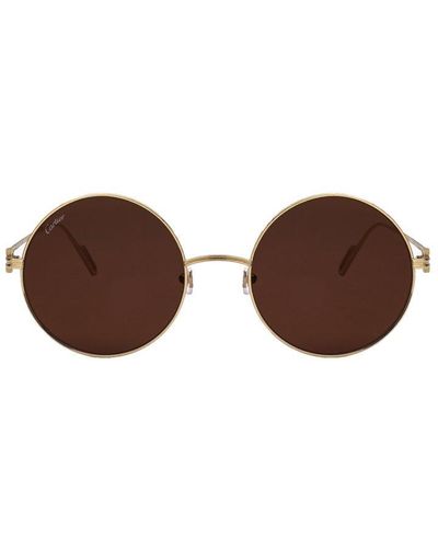 Cartier Round Frame Sunglasses - Metallic