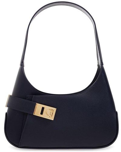 Ferragamo Asymmetric Pocket Hobo Bag - Blue