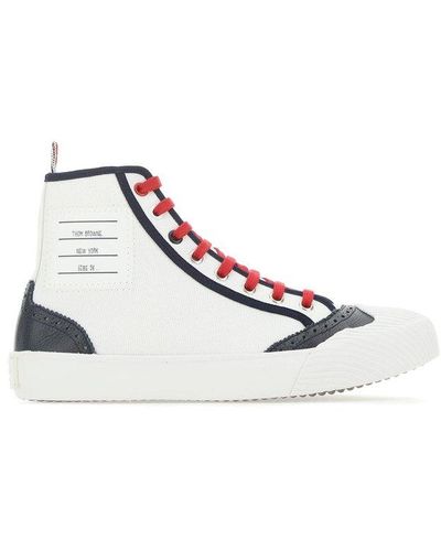 Thom Browne High Top Sneakers - White