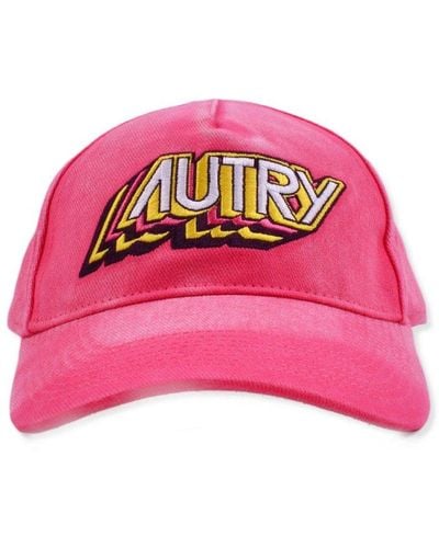 Autry Logo Embroidered Baseball Cap - Pink