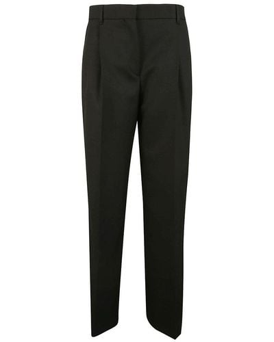 Burberry High-waist Wide-leg Trousers - Black