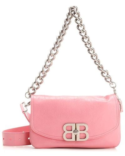 Balenciaga "flap Bb Soft" Small Bag - Pink