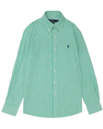 Polo Ralph Lauren Polo Pony-embroidered Striped Shirt - Green