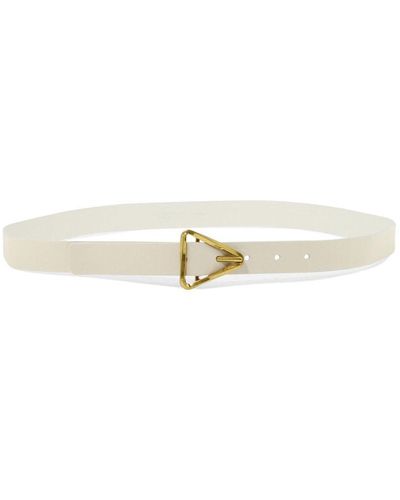 Bottega Veneta Grasp Triangle-buckled Belt - White