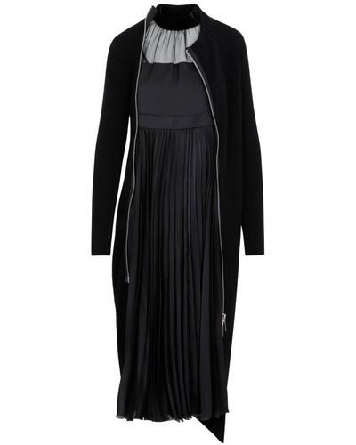 Sacai Wool Knitted Dress - Black
