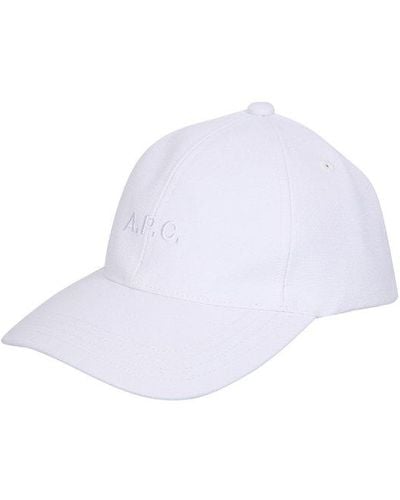 A.P.C. Embroidered Baseball Cap With Adjustable Design By A.p.c - White