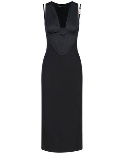 Versace Maxi Corset Dress - Black