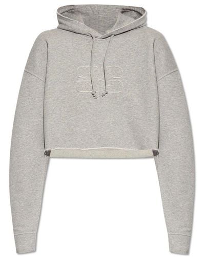 Ganni Sweatshirt With Vintage Effect - Grey