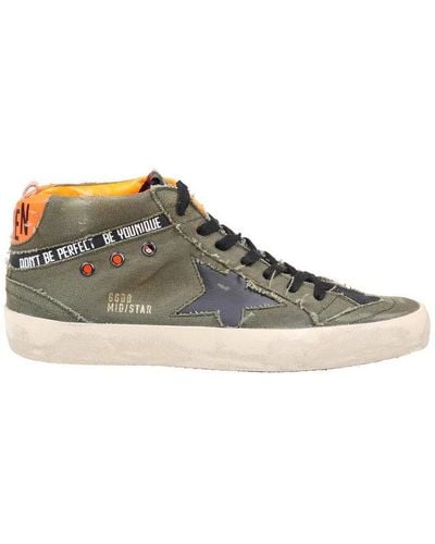 Golden Goose Mid Star Lace-up Sneakers - Green