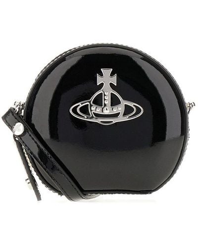 Vivienne Westwood Orb-plaque Zipped Satchel Bag - Black