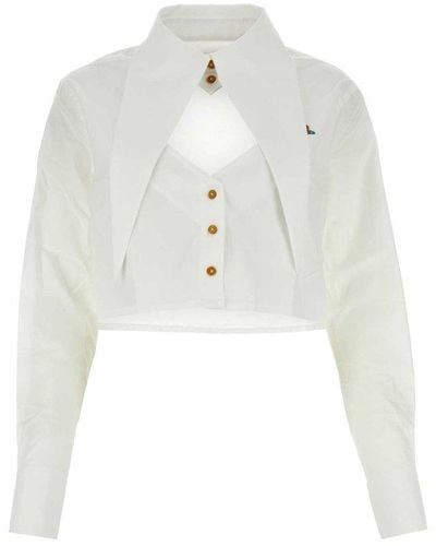 Vivienne Westwood Cut-out Cropped Shirt - White