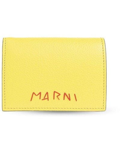 Marni Wallet With Logo, - Yellow