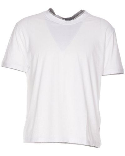Paolo Pecora Short Sleeved Crewneck T-shirt - White